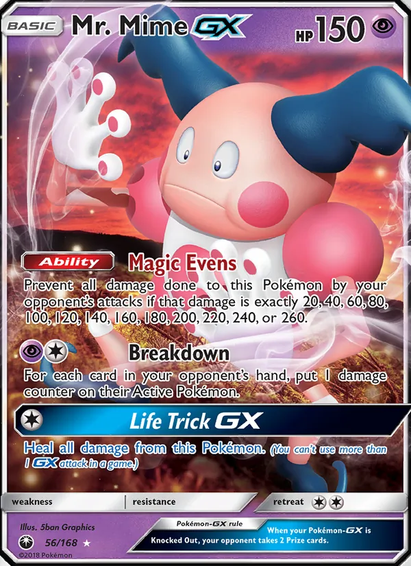 Mr. Mime GX #56 – Celestial Storm card