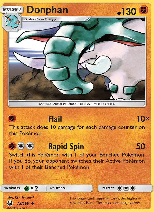 Donphan #73 – Celestial Storm card
