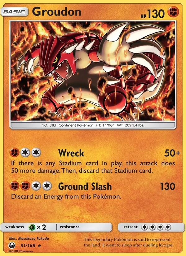 Groudon #81 – Celestial Storm card