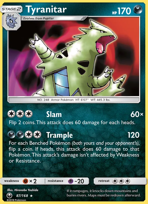 Tyranitar #87 – Celestial Storm card