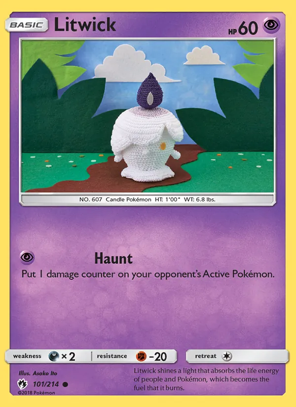 Litwick #101 – Lost Thunder card