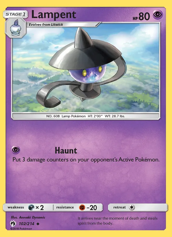 Lampent #102 – Lost Thunder card