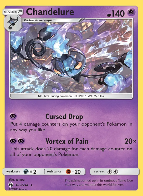 Chandelure #103 – Lost Thunder card