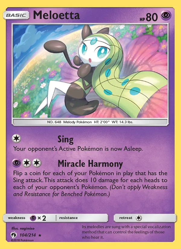 Meloetta #104 – Lost Thunder card
