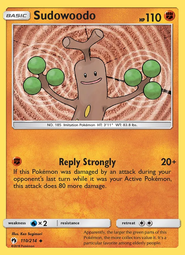 Sudowoodo #110 – Lost Thunder card
