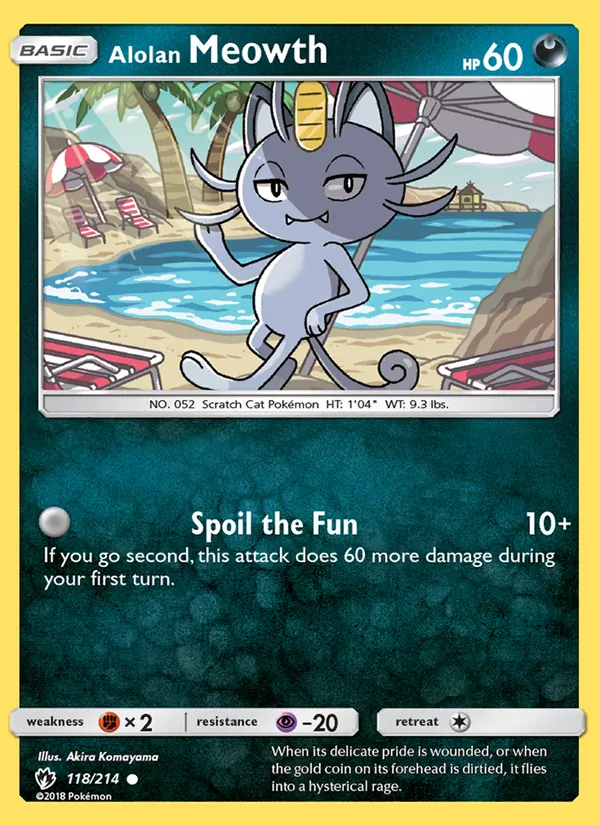 Alolan Meowth #118 – Lost Thunder card