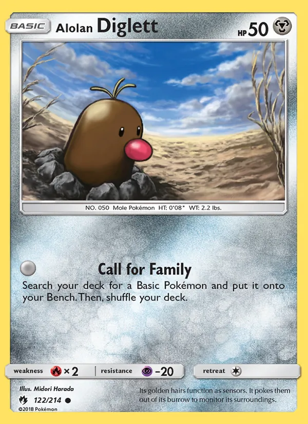 Alolan Diglett #122 – Lost Thunder card