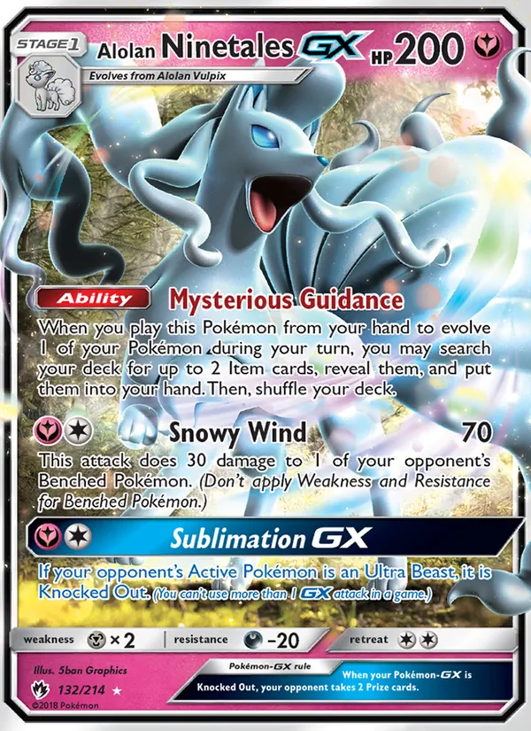 Alolan Ninetales GX #132 – Lost Thunder card