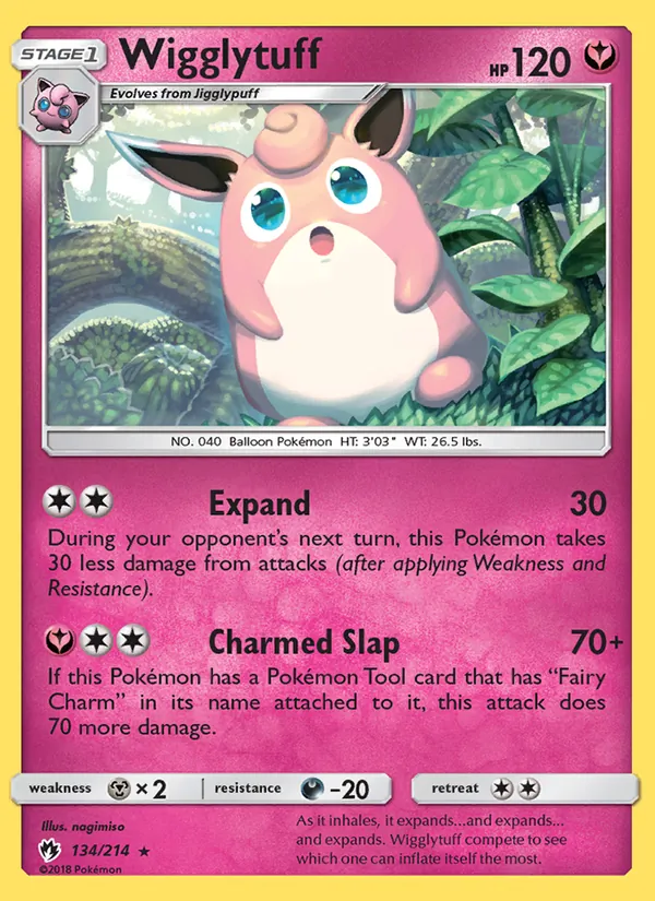 Wigglytuff #134 – Lost Thunder card