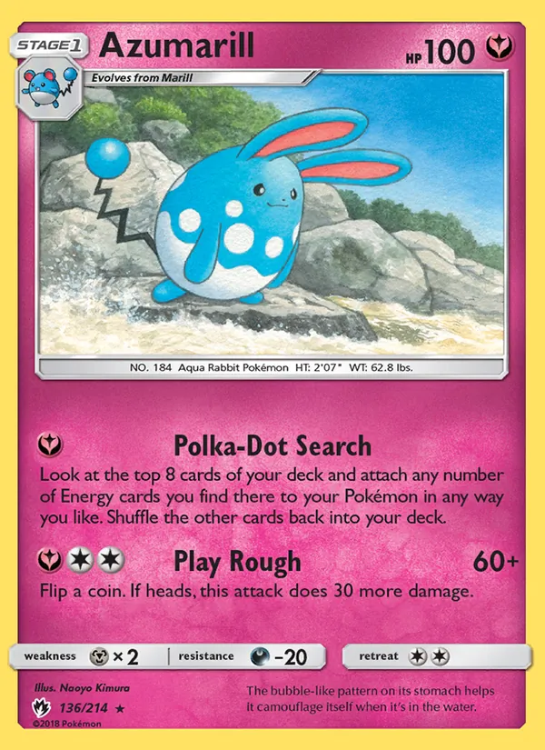 Azumarill #136 – Lost Thunder card