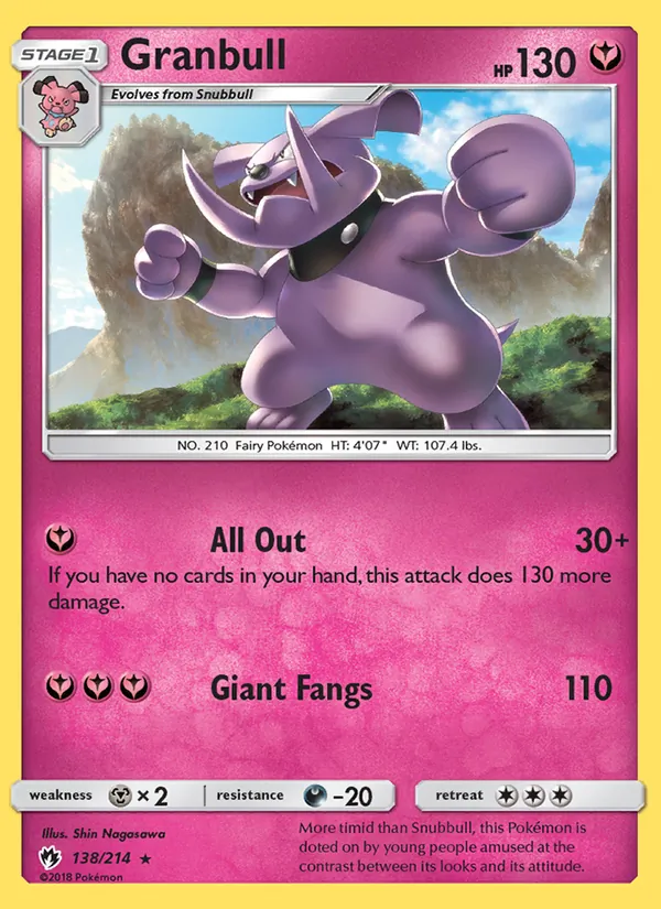 Granbull #138 – Lost Thunder card