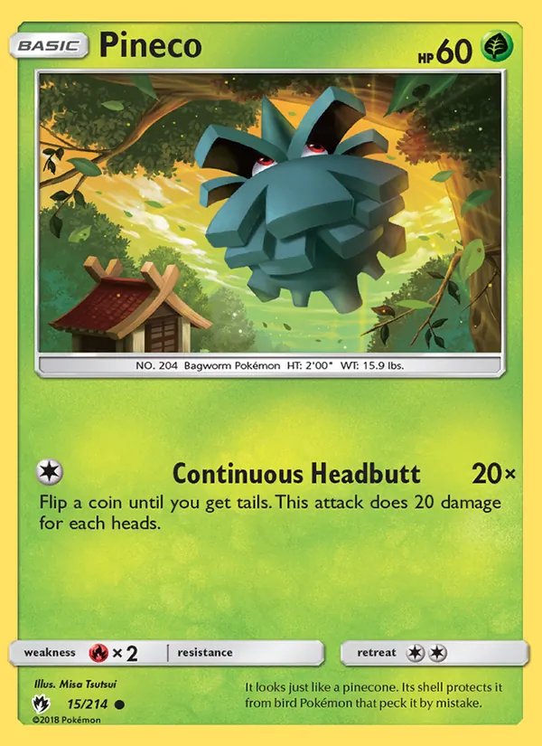 Pineco #15 – Lost Thunder card