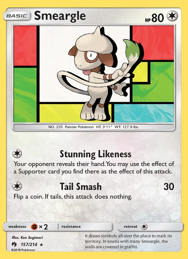 Smeargle #157 – Lost Thunder card