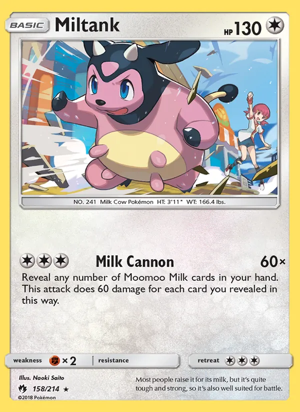 Miltank #158 – Lost Thunder card