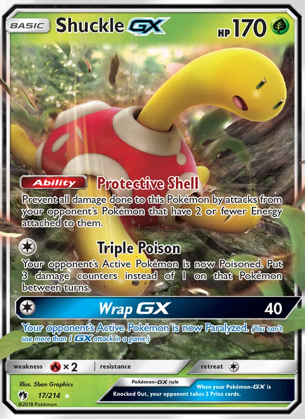 Shuckle GX #17 – Lost Thunder card