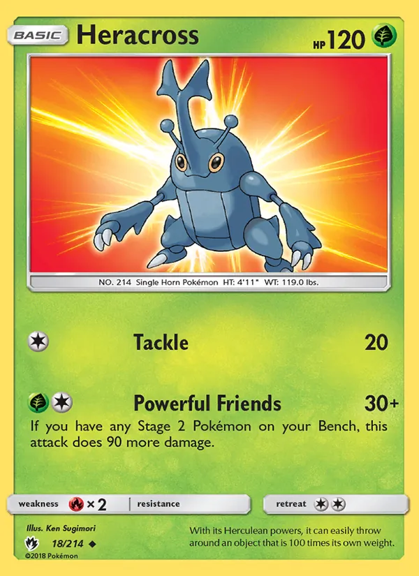 Heracross #18 – Lost Thunder card