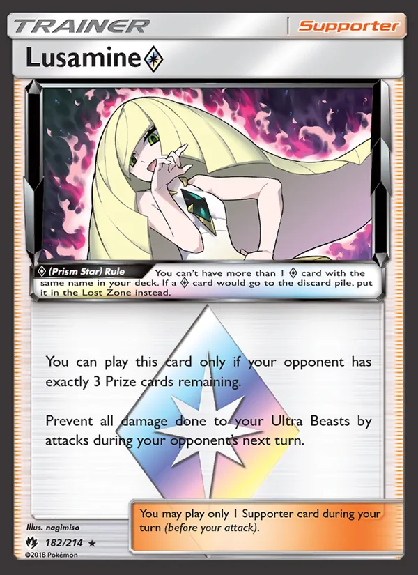 Lusamine ◇ #182 – Lost Thunder card