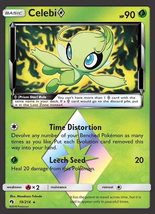 Celebi ◇ #19 – Lost Thunder card