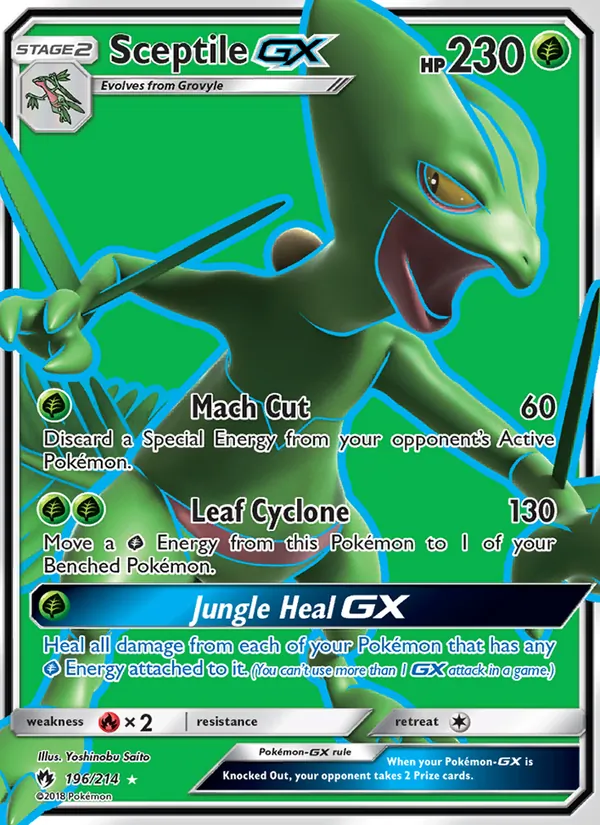 Sceptile GX #196 – Lost Thunder card