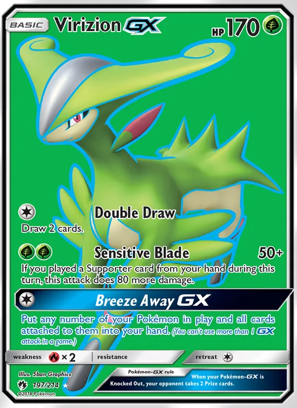 Virizion GX #197 – Lost Thunder card