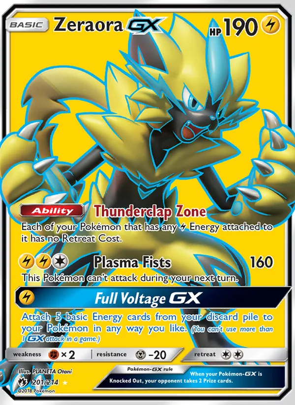 Zeraora GX #201 – Lost Thunder card