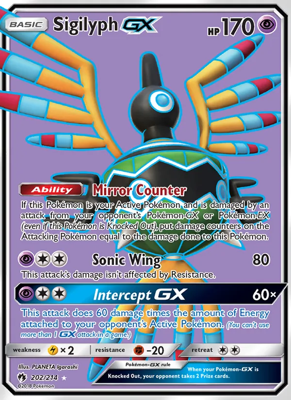 Sigilyph GX #202 – Lost Thunder card