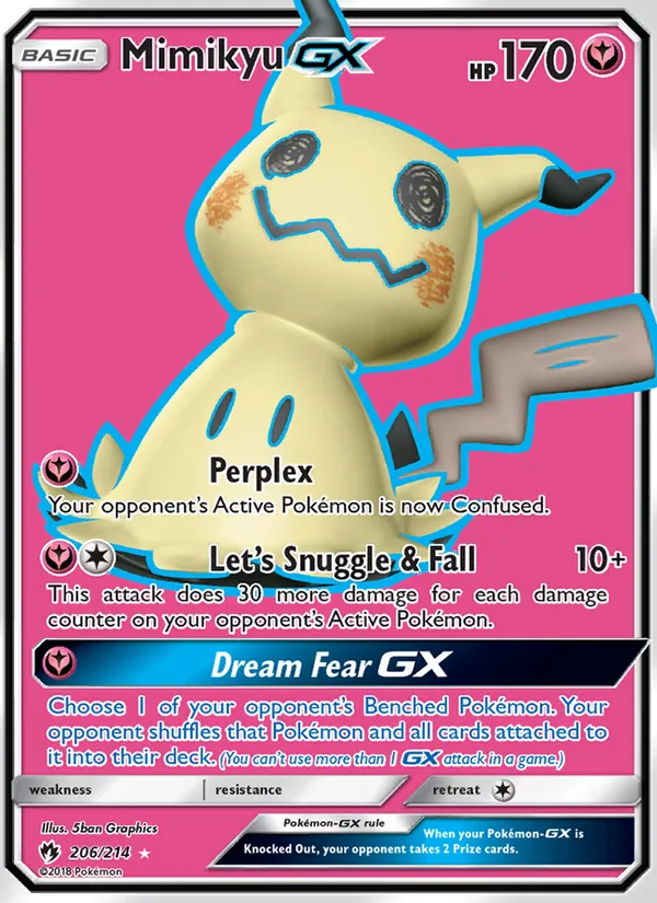 Mimikyu GX #206 – Lost Thunder card