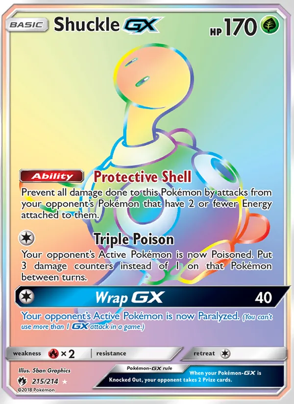 Shuckle GX #215 – Lost Thunder card