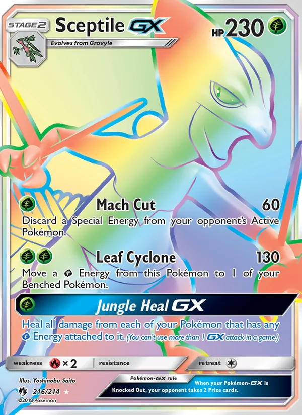 Sceptile GX #216 – Lost Thunder card