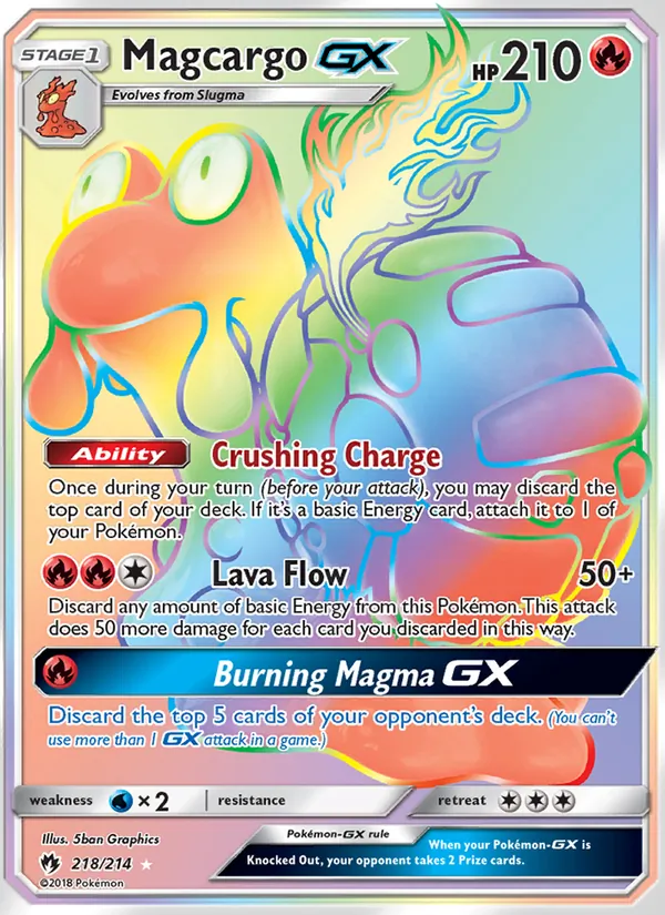 Magcargo GX #218 – Lost Thunder card