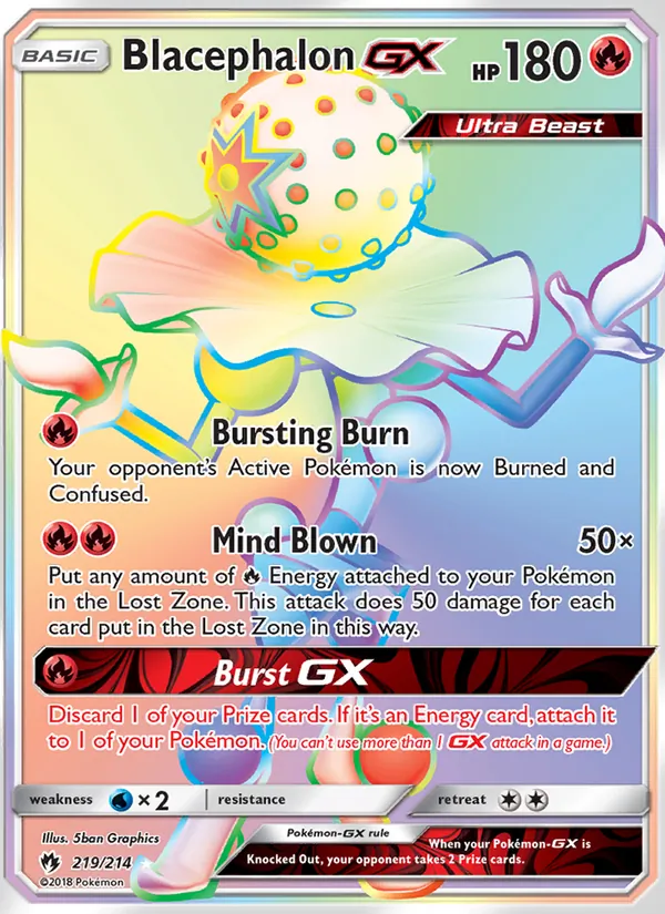 Blacephalon GX #219 – Lost Thunder card