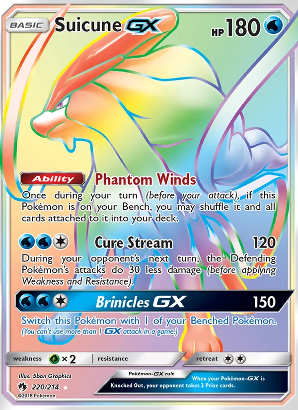 Suicune GX #220 – Lost Thunder card