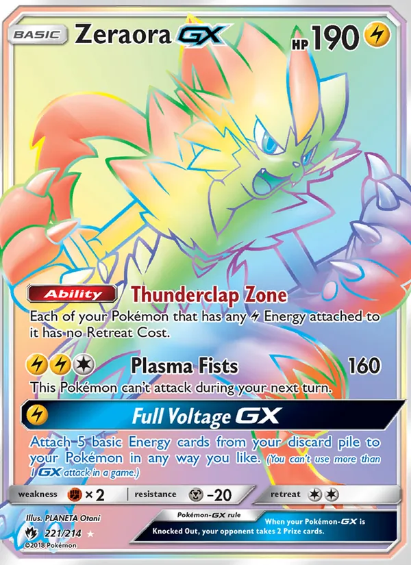 Zeraora GX #221 – Lost Thunder card