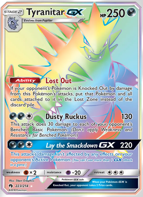 Tyranitar GX #223 – Lost Thunder card