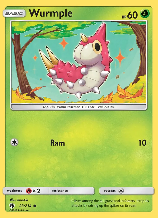 Wurmple #23 – Lost Thunder card