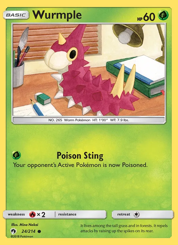Wurmple #24 – Lost Thunder card