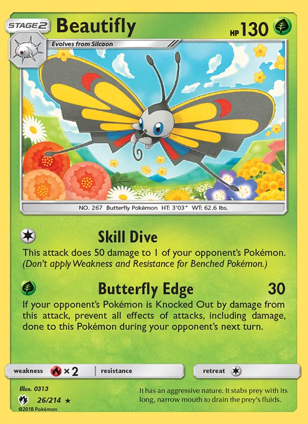 Beautifly #26 – Lost Thunder card