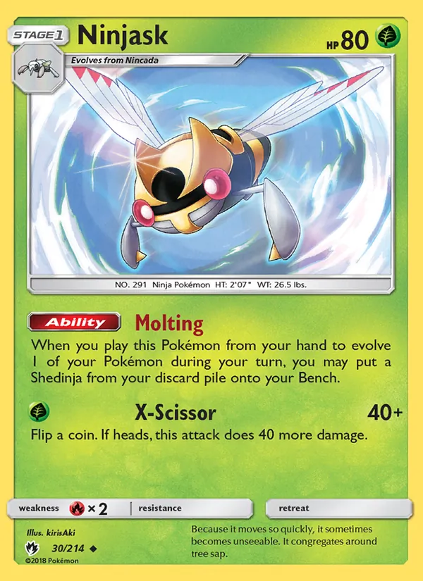 Ninjask #30 – Lost Thunder card