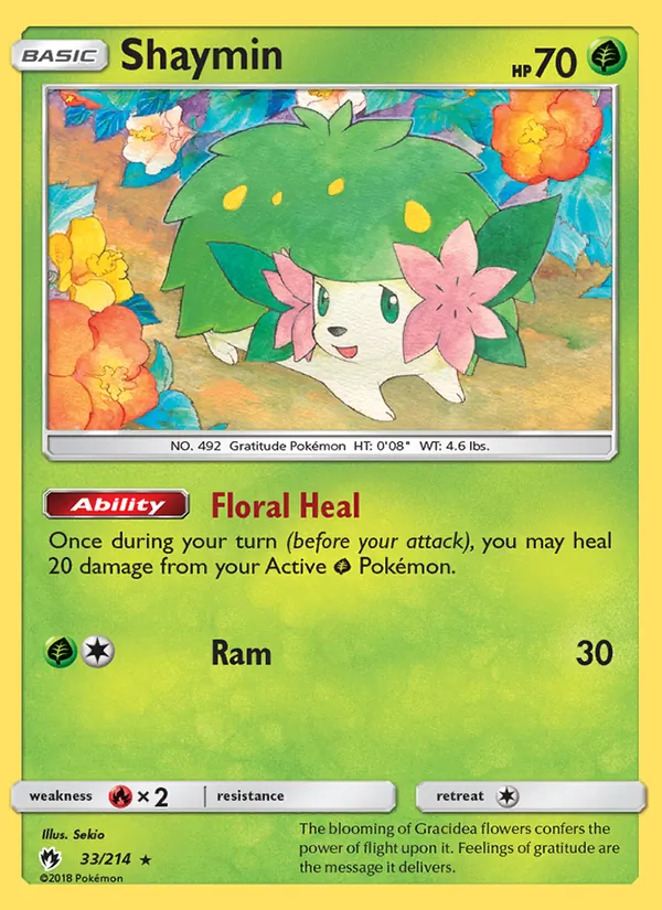 Shaymin #33 – Lost Thunder card