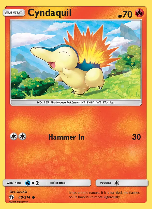 Cyndaquil #40 – Lost Thunder card