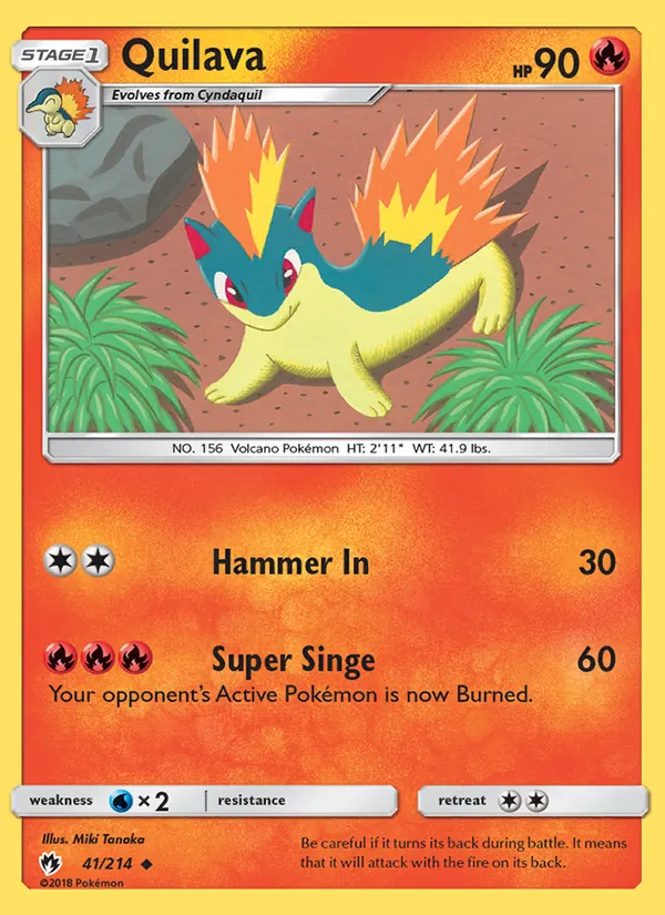 Quilava #41 – Lost Thunder card