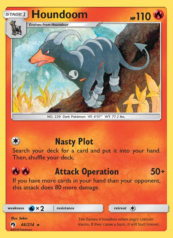Houndoom #46 – Lost Thunder card