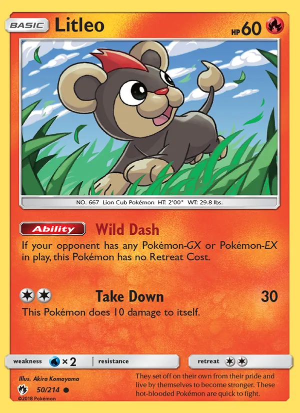 Litleo #50 – Lost Thunder card