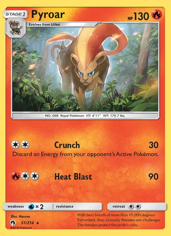 Pyroar #51 – Lost Thunder card
