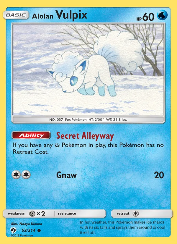 Alolan Vulpix #53 – Lost Thunder card