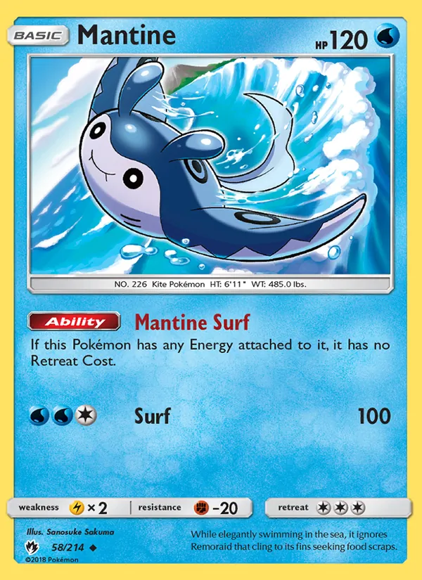 Mantine #58 – Lost Thunder card