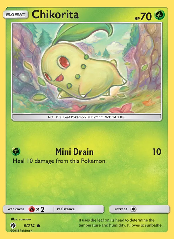 Chikorita #6 – Lost Thunder card