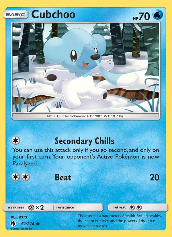 Cubchoo #61 – Lost Thunder card
