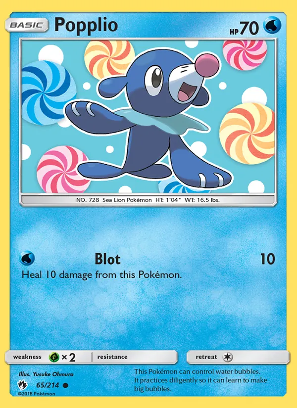 Popplio #65 – Lost Thunder card
