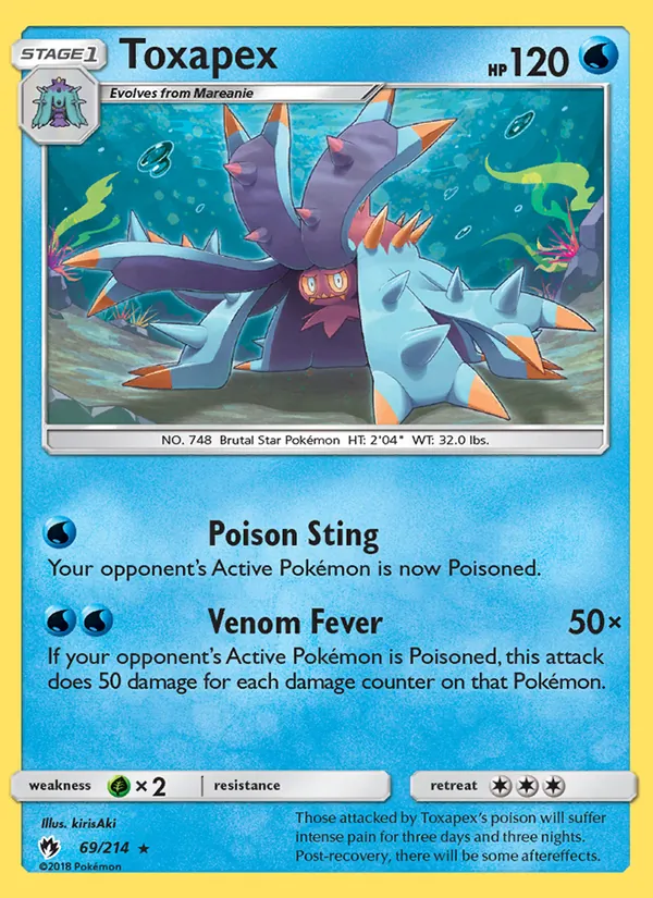 Toxapex #69 – Lost Thunder card